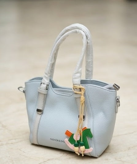 IMPORTED - Women Hand Bag with Playful Rocking Horse Charm
