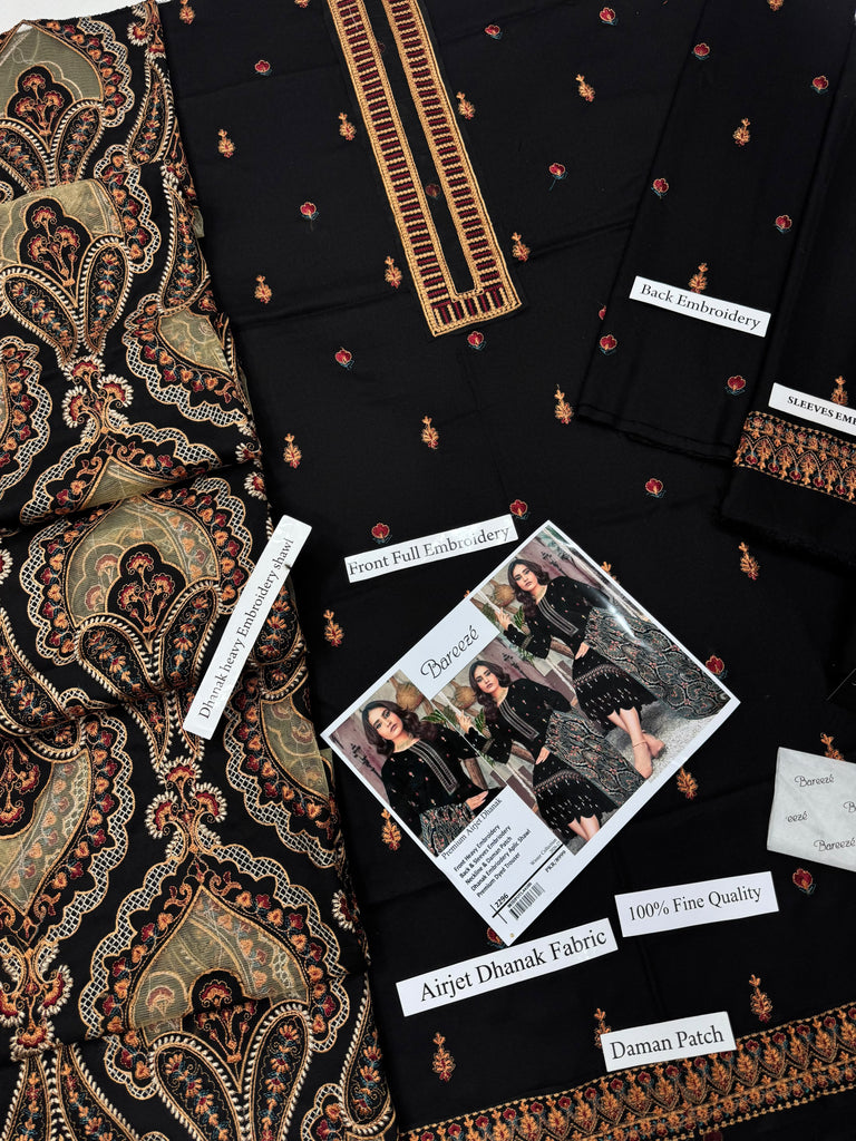 UNSTITCHED - Winter - Dhanak Fabric with Heavy Embroidery shawl