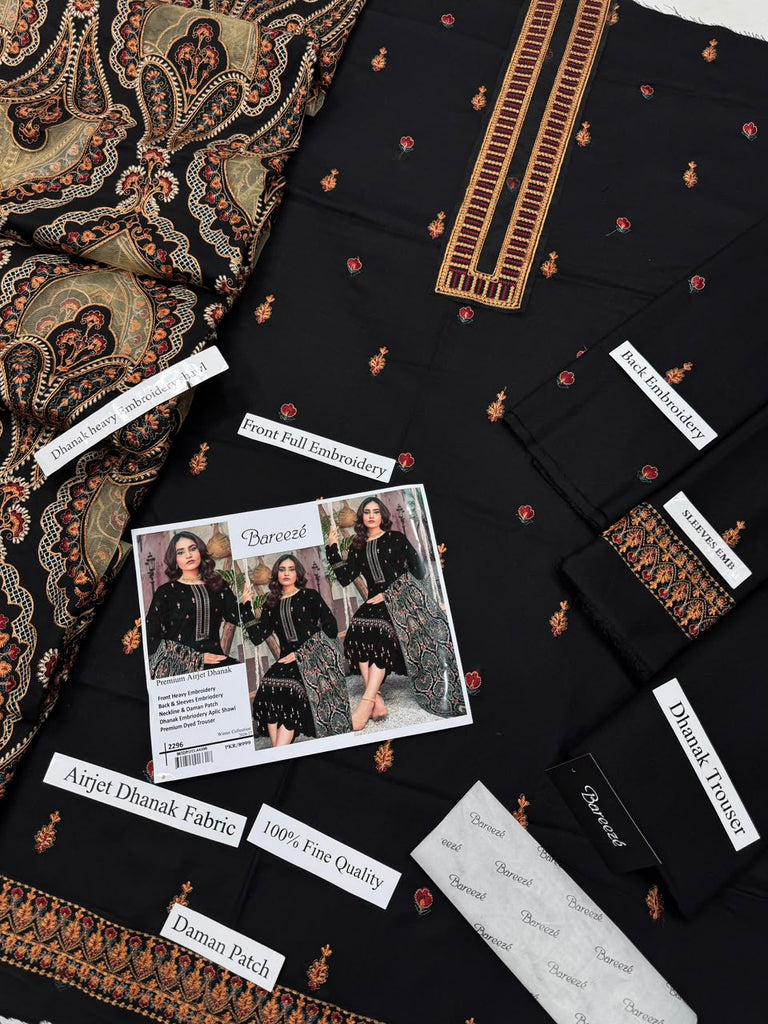 UNSTITCHED - Winter - Dhanak Fabric with Heavy Embroidery shawl