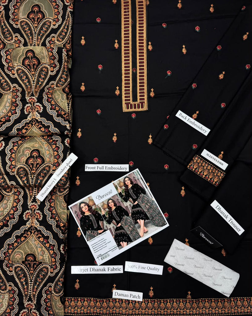 UNSTITCHED - Winter - Dhanak Fabric with Heavy Embroidery shawl