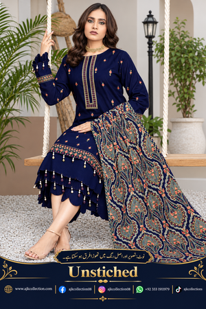 UNSTITCHED - Winter - Dhanak Fabric with Heavy Embroidery shawl