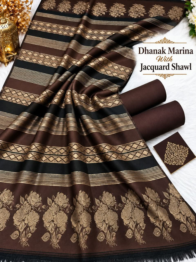 UNSTITCHED - Winter - Dhanak Marina with Jacquard Shalwar