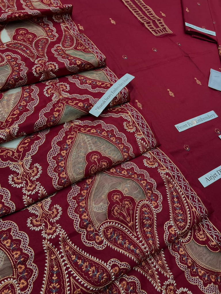 UNSTITCHED - Winter - Dhanak Fabric with Heavy Embroidery shawl