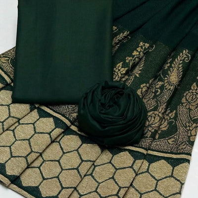 Indian Banarsi Jaquard Acrylic Pashmina Velvet Touch Border shawl