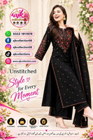 UNSTITCHED - Winter - DHANAK EMBROIDERED 3PC